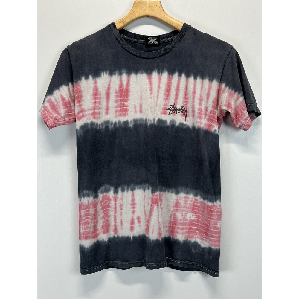 Vtg Stussy Tie Dye Tshirt Sz Small READ Double Sided Short Sleeve 90's Y2K Skate